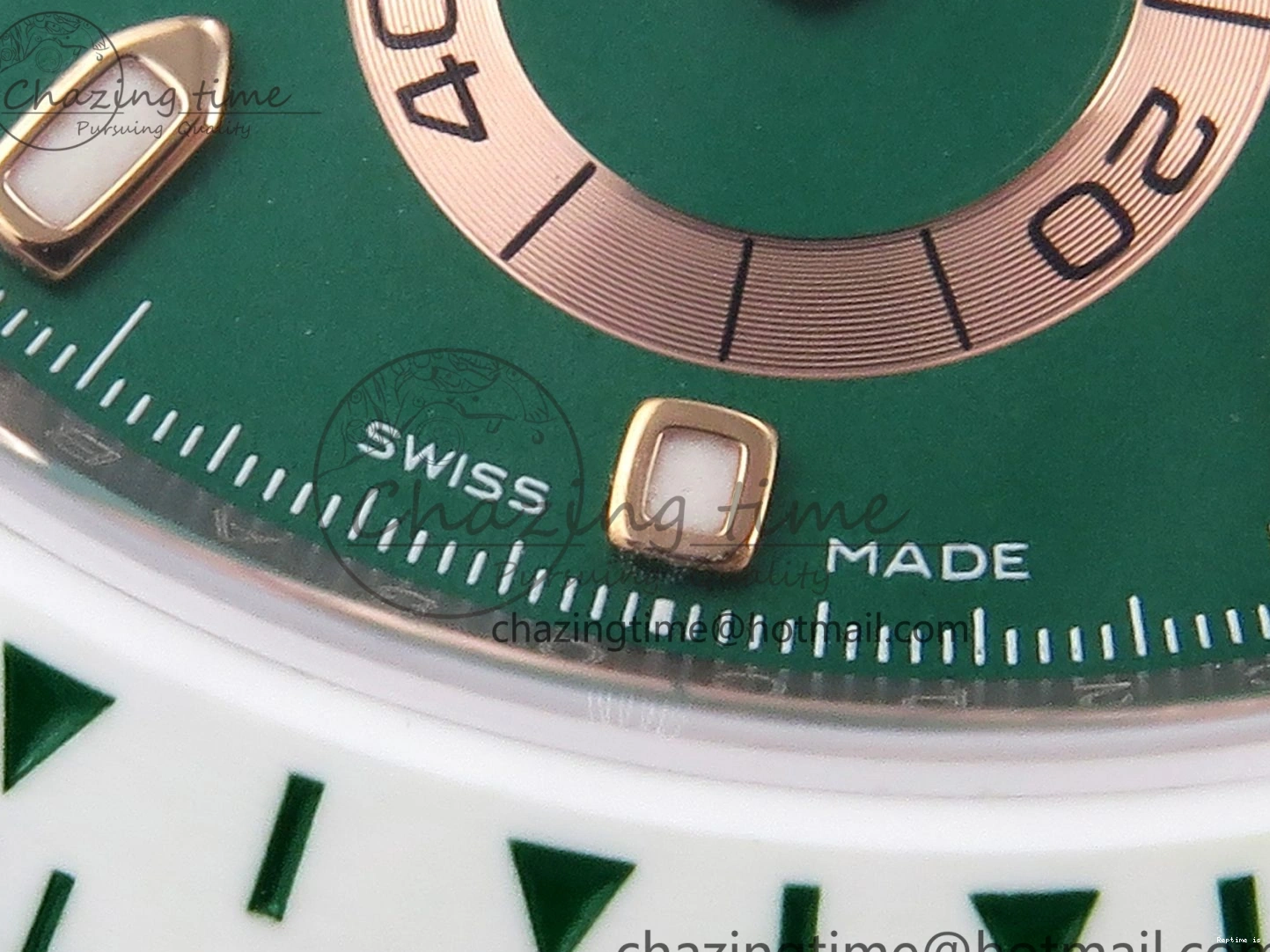 1220 MoistureWicking Daytona AET White Ceramic Case and Bracelet Green Dial SA4130 V 1891